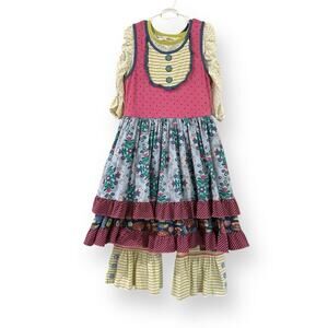 Matilda Jane Make Believe Put on a Show Cookie Dress 8 Library Book Pants 6